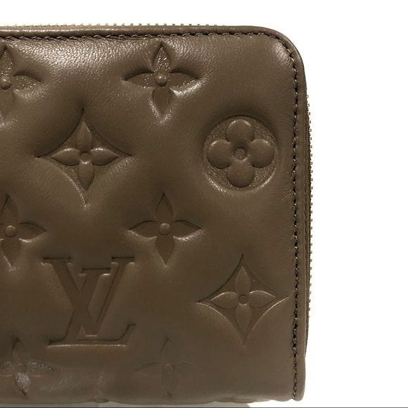 Authentic Louis Vuitton Coussin Monogram  Embossed Lambskin Leather Zippy Wallet - Picture 3 of 16